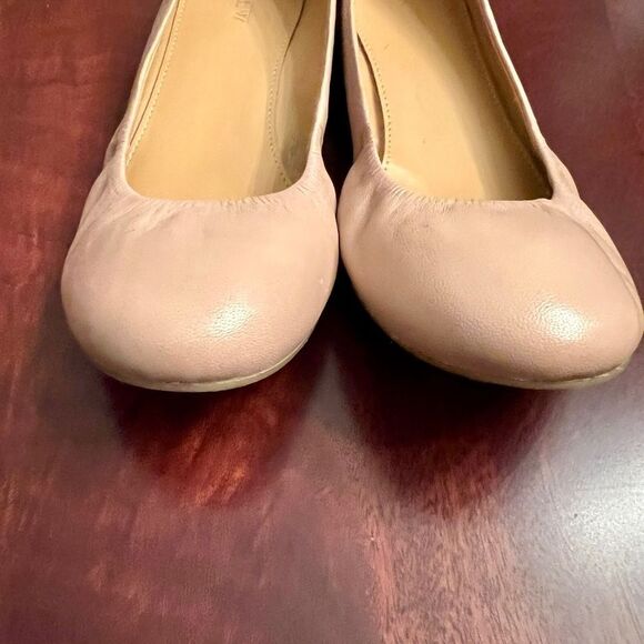 EUC J.Crew Factory Cece Ballet Flats in Nude Leather Size 8.5 M - Picture 4 of 7